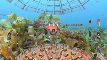 Artist impression of Seadragon's lair animated projection