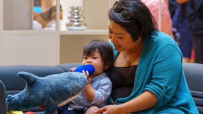 A mum and her toddler 