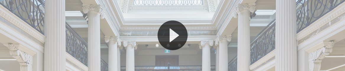 Tall pillars in a large room